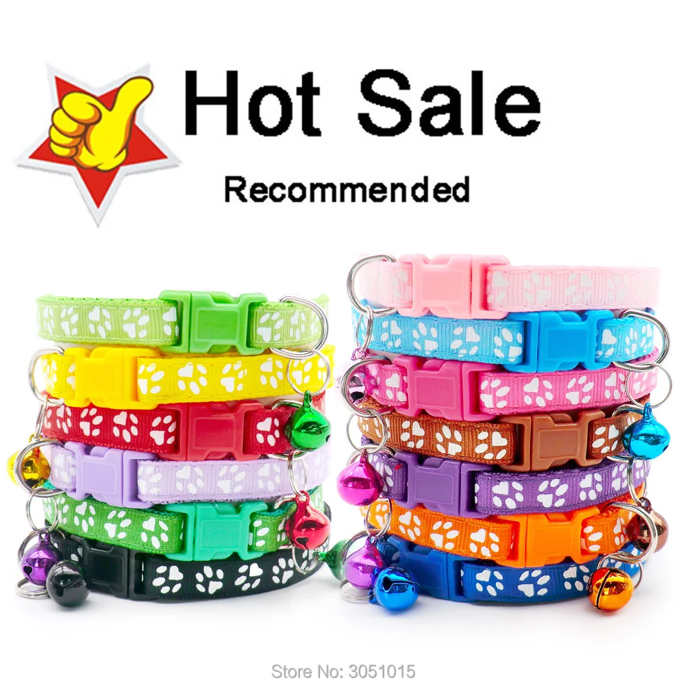 100Pcs Dog Collar With Bells Adjustable customize Necklace Puppy Kitten Collar Accessories Pet Shop Products Rabbit Neck Strap - Image 2