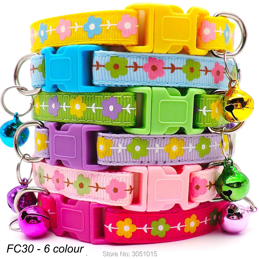 100Pcs Dog Collar With Bells Adjustable customize Necklace Puppy Kitten Collar Accessories Pet Shop Products Rabbit Neck Strap - Image 4