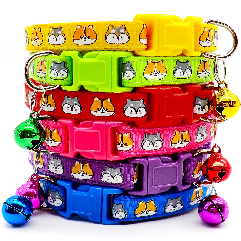 100Pcs Dog Collar With Bells Adjustable customize Necklace Puppy Kitten Collar Accessories Pet Shop Products Rabbit Neck Strap - Image 3