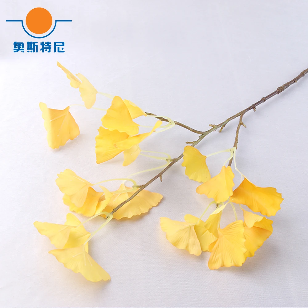 10pcs artificial ginkgo leaf branch&artificial Folium Ginkgo branch - Image 4