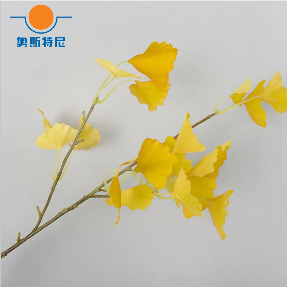 10pcs artificial ginkgo leaf branch&artificial Folium Ginkgo branch - Image 2