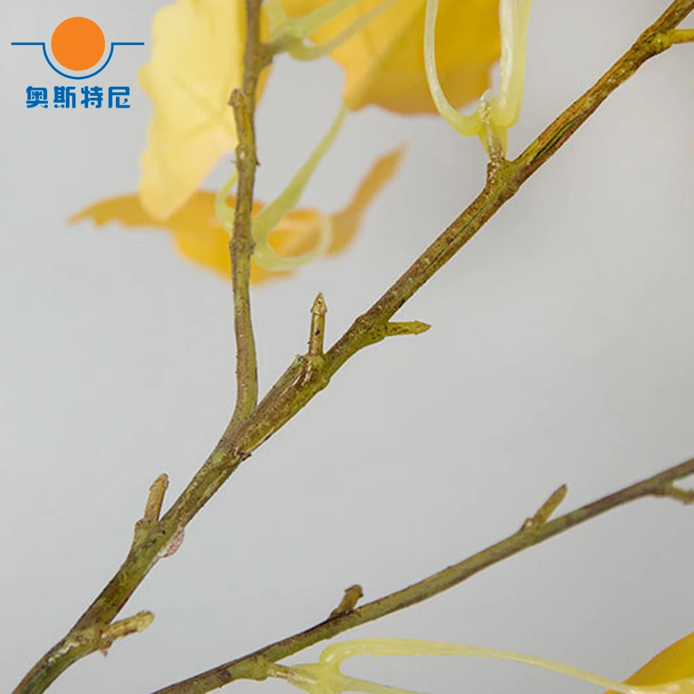 10pcs artificial ginkgo leaf branch&artificial Folium Ginkgo branch - Image 6