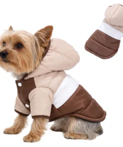 Hoodie Pet Dog Clothes For Small Medium Dogs Cats Winter Windproof Puppy Jacket Warm Fleece Cat Coat Yorkshire Bulldog Clothing