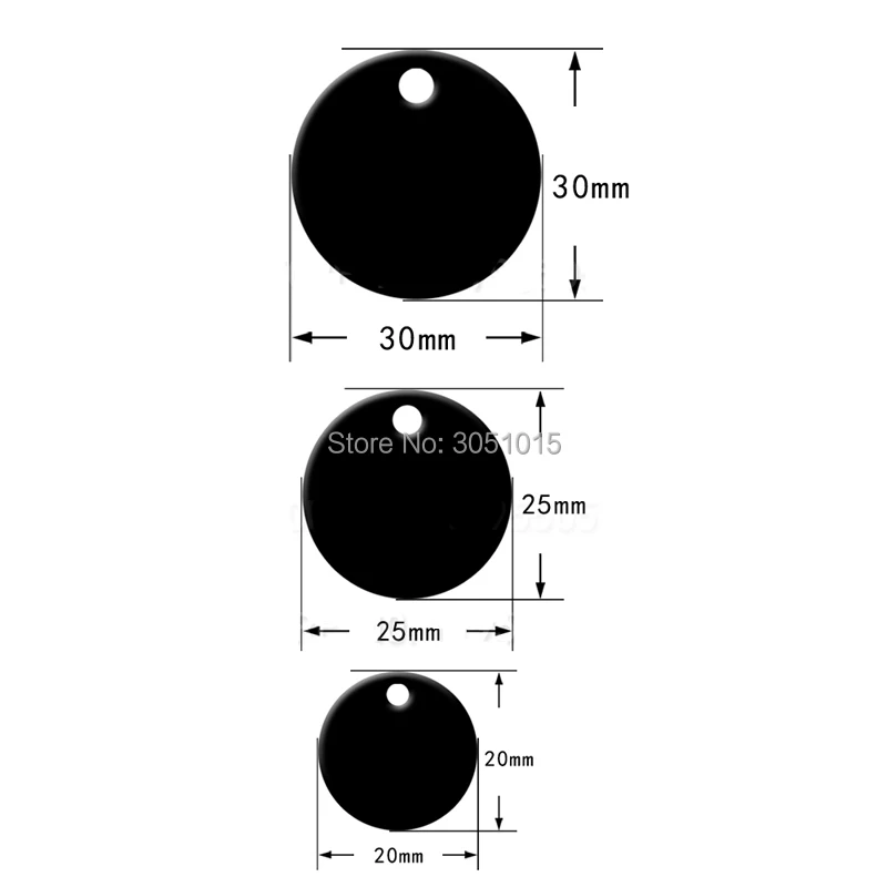Wholesale 100Pcs Round Tags Dog Pet Id Tags Aluminum Anodizing NamePlate Engraved Dog Number ID Tag Card Charm Personalized - Image 4