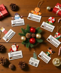 Christmas Wooden Money Card Christmas Decoration For Home 2025 Pendant Xmas Tree Ornaments Navidad Natal New Year Gifts 2026