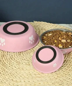 Stainless Steel Pet Bowl with Non-Slip Silicone Base Anti-Tip Over Large Capacity Food Water Bowl for Dogs Cats