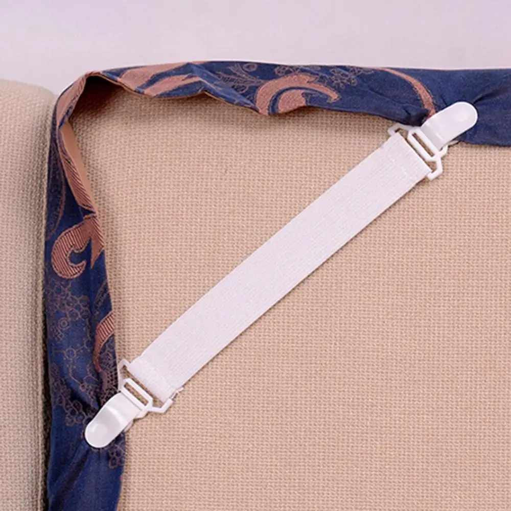 4 Pcs Bed Sheet Mattress Cover Blankets Home Grippers Clip Holder Fasteners Clip Adjustable Triangle Elastic Suspenders Strap - Image 3