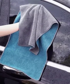 Thick Double-Layer Microfiber Car Cleaning Towel, Super Soft & High Absorbent, Reusable Drying Rag for Car Cleaning and Daily Maintenance
