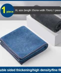 Thickened Double Layer Microfiber Cleaning Towel, Soft Absorbent Dry Cloth, Multifunctional Car Washing Rag Auto Care Accessories