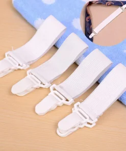 4 Pcs Bed Sheet Mattress Cover Blankets Home Grippers Clip Holder Fasteners Clip Adjustable Triangle Elastic Suspenders Strap