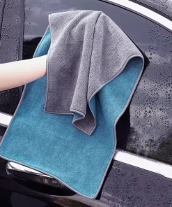 Double Layer Thickened Microfiber Cleaning Towel, Soft Absorbent Car Wash Cloth, Quick Dry Household Car Cleaning Rag Accessories